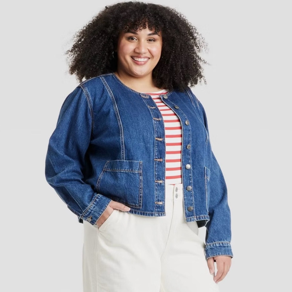 NWT Ava & Viv Women’s Denim Jean Jacket size 2X